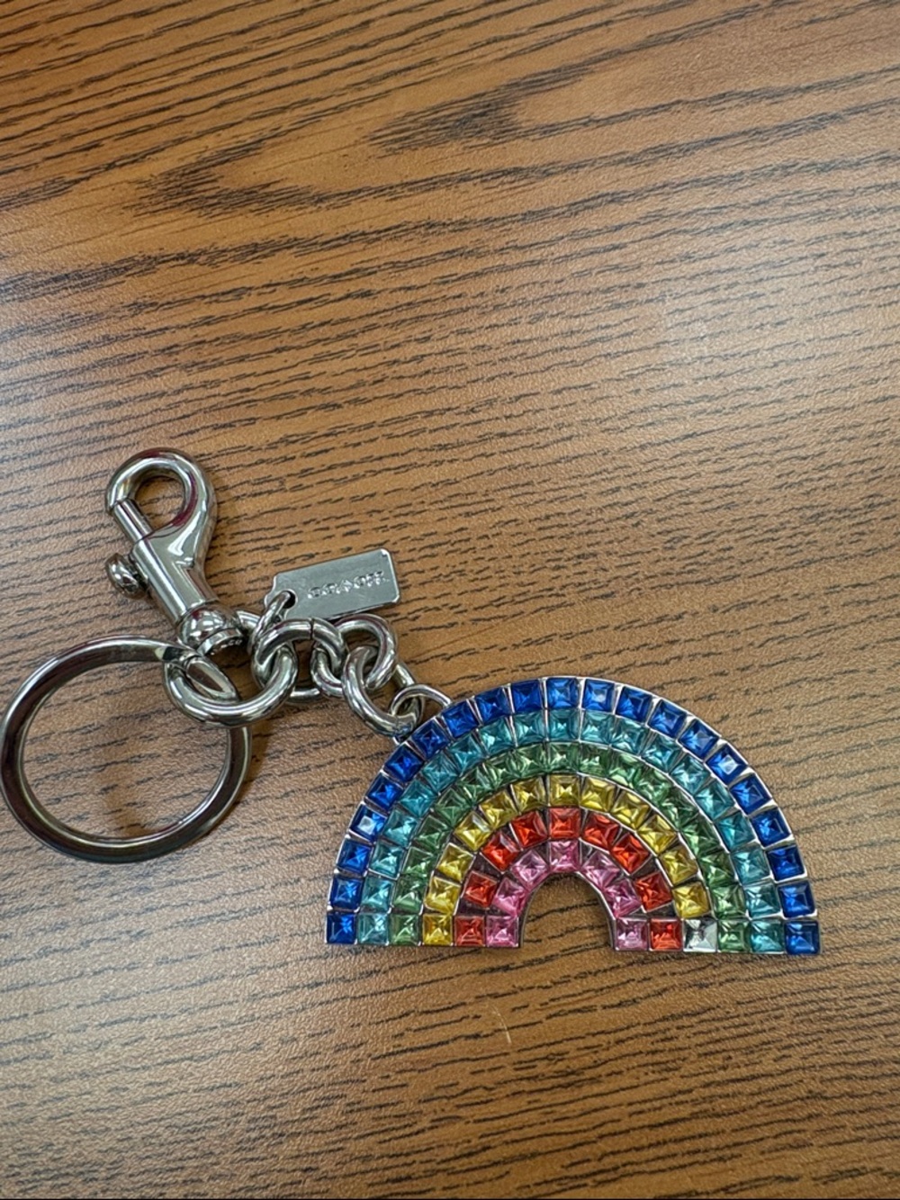 Coach Crystal Rainbow Keychain and Bag Charm - Multicolor